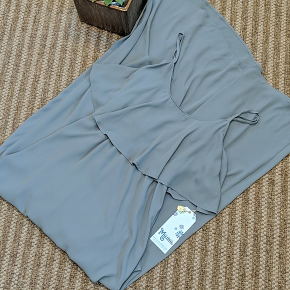 Show Me Your Mumu Caitlin Ruffle Maxi Dress New S - Picture 5 of 6